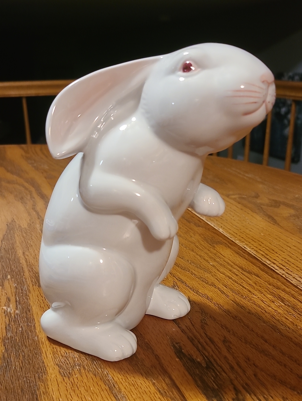 Fitz and Floyd White Glazed Bunny Ceramic Figurine